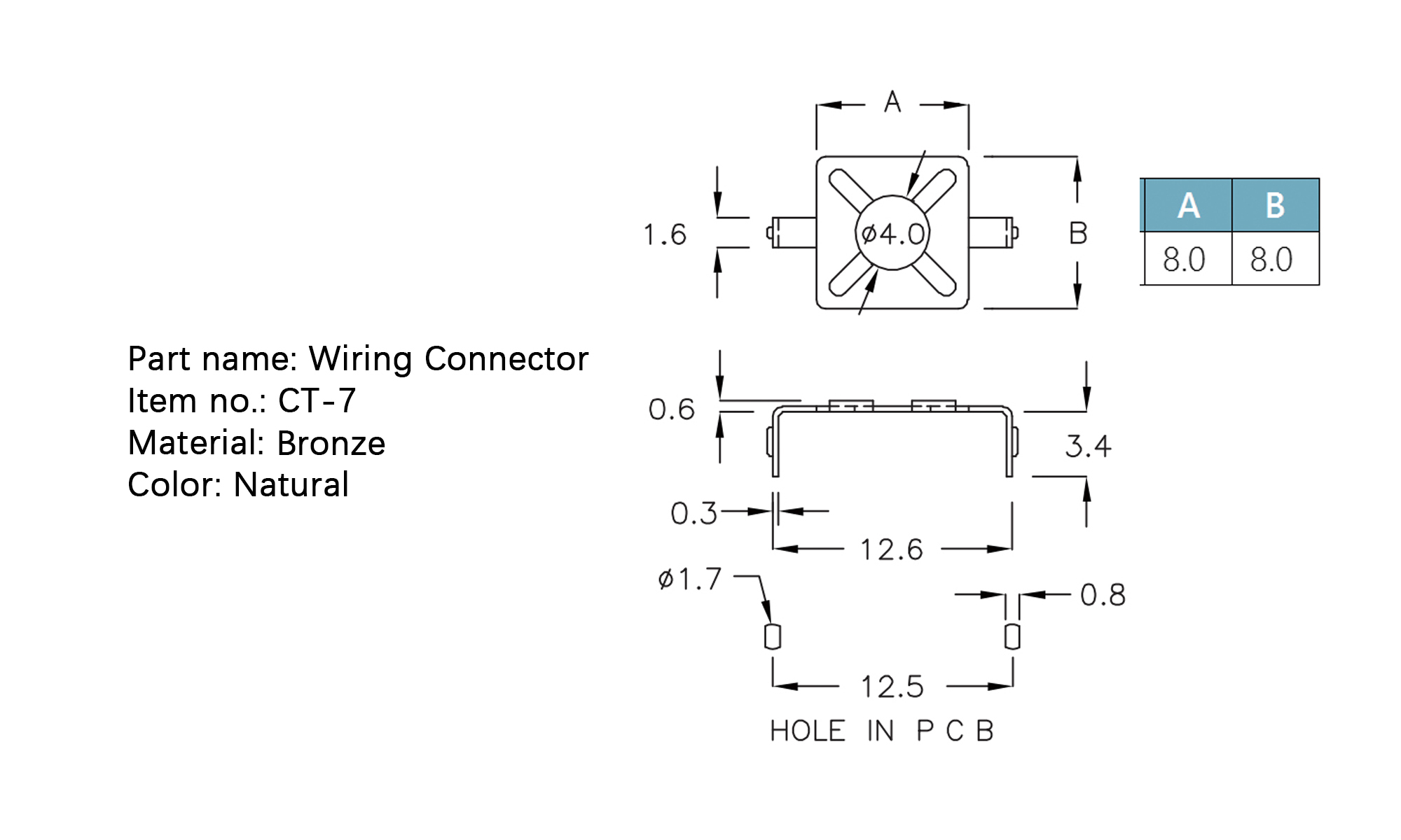 Wiring Connector CT-7